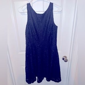 Navy Blue Lace Dress